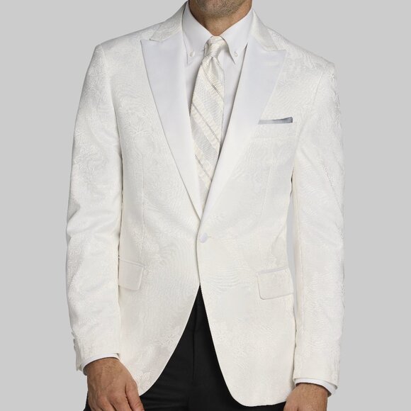NEW Jos. A. Bank Tailored Fit Floral Jacquard Dinner Tuxedo Jacket 38S - Picture 1 of 4